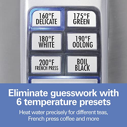 Hamilton Beach 1.8 Quart Electric Tea Kettle - 6 Temp Presets, Keep Warm & Fast Boil