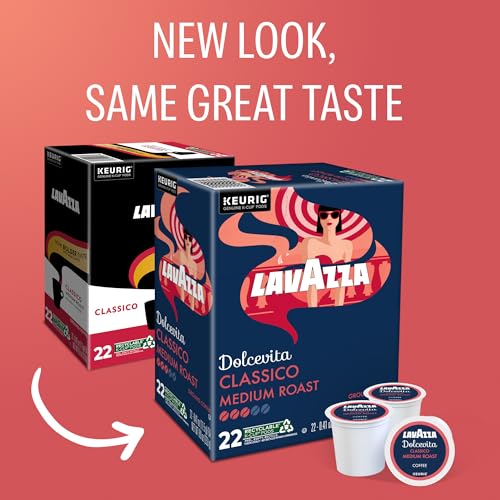 Lavazza Dolcevita Classico Coffee Pods - Medium Roast, 22 Count Pack of 4