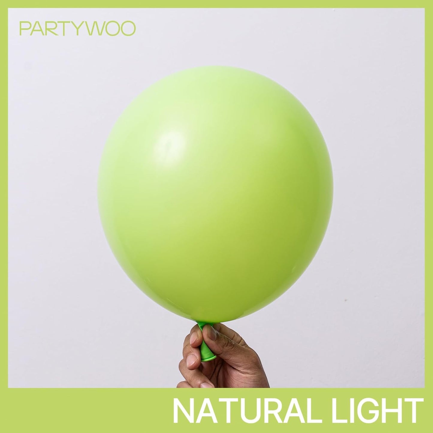PartyWoo Lime Green Balloons - 100pcs 12 Inch Latex Helium Balloons for Graduation & Birthday Decor