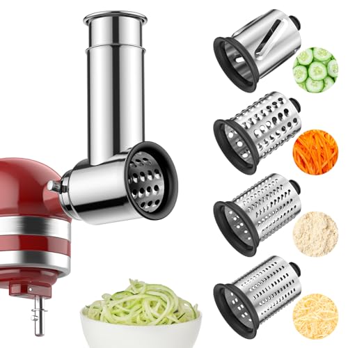 HOZODO Silver Slicer Shredder Attachment for KitchenAid Stand Mixer