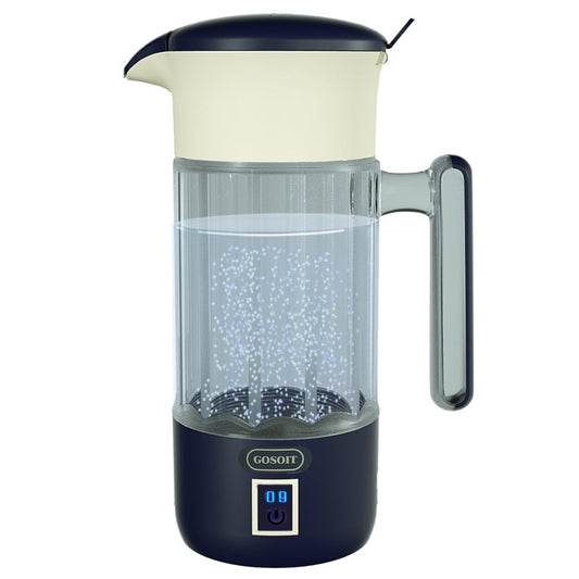 GOSOIT Hydrogen Water Bottle Hydrogen Water Generator Ionizer Hydrogen Rich Water Maker Machine Hydrogen Water Pitcher with SPE PEM Tech (Datin Blue)