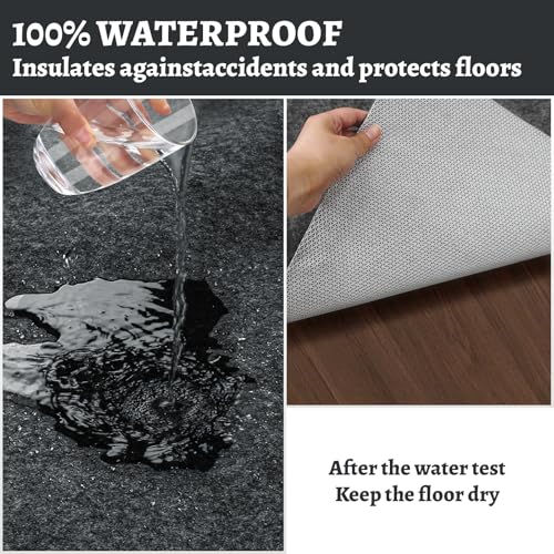 9' x 12' Waterproof Non-Slip Rug Pad for All Floors Felt Cushion for Carpets