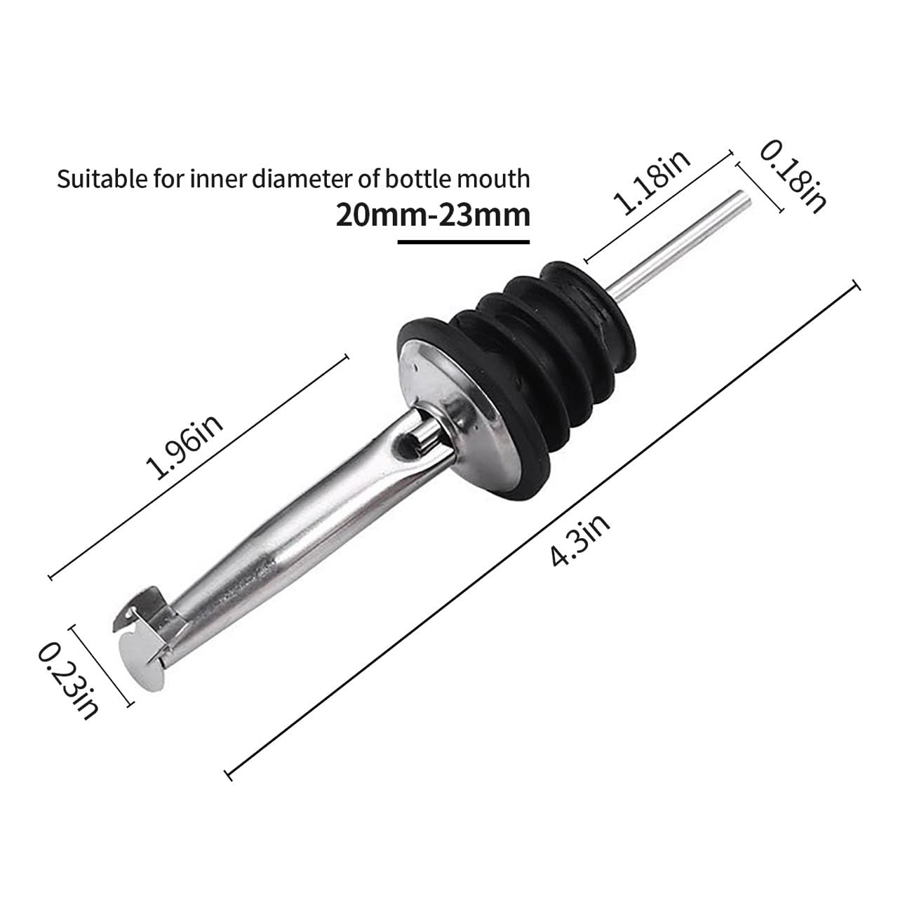 Ziimlpo Liquor Pour Spouts, 12 Pack Classic Bottle Pourers Liquor Pourers with Flip Top, Stainless Steel Pour Spout for Liquor Bottles, for Alcohol, Olive Oil,Bar Bartender Accessories