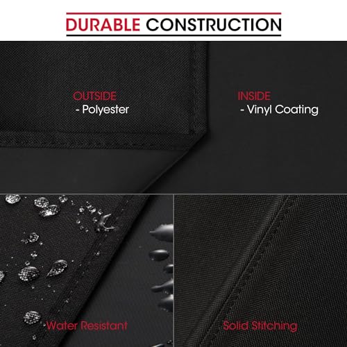 Heavy Duty Waterproof Grill Cover for 65 Inch Outdoor Grills - Black