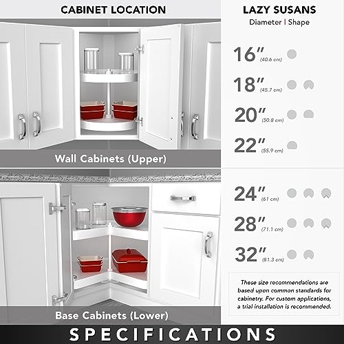 32-Inch Kidney-Shaped Dual Tier Lazy Susan for Corner Cabinets - Variation of THIS listing