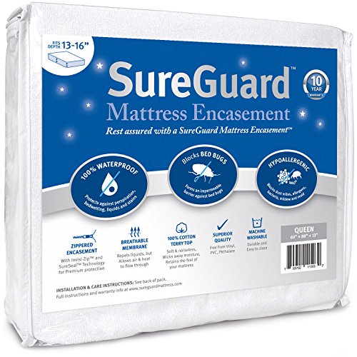 Queen (13-16 in. Deep) SureGuard Mattress Encasement - 100%