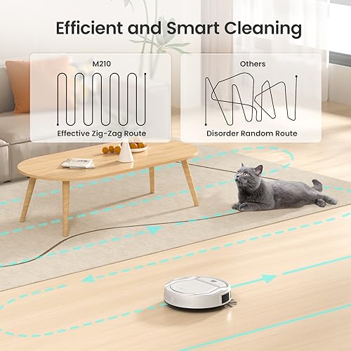 Lefant M210 Robot Vacuum Cleaner White-01, Strong Suction, 120 Min Runtime, Wi-Fi & Alexa Control