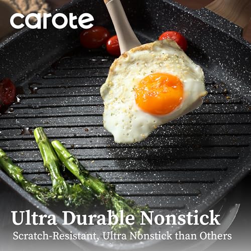 11 Inch Nonstick Grill Pan for Steak - Premium Granite Coating