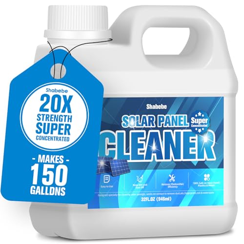 Solar Panel Cleaner 32oz (Makes 150 Gallons) - 20X Strength Super