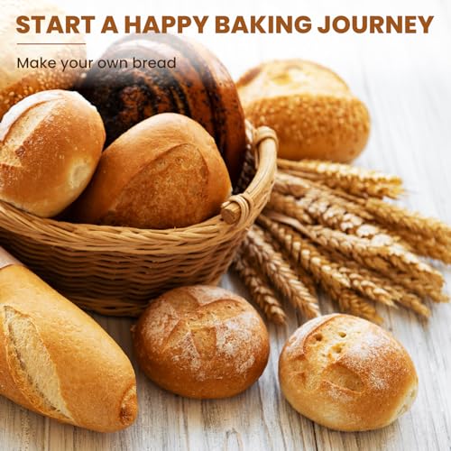 Mini Banneton Bread Proofing Baskets Set - 6 Pack 5 Inch Round Rattan Baskets