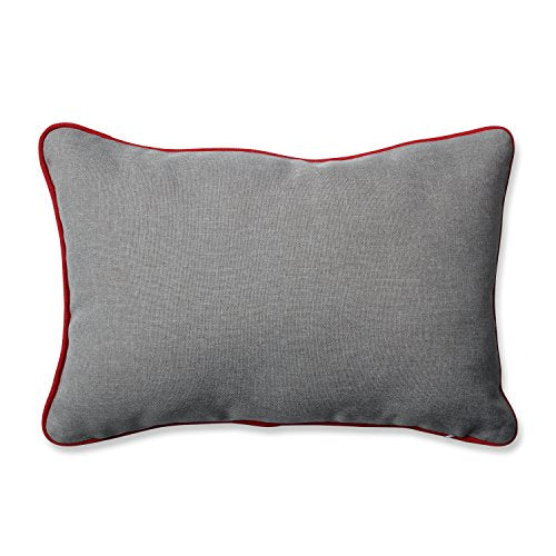 Christmas Decorative Rectangular Throw Pillow - Snowflakes & Reindeer, Grey & White