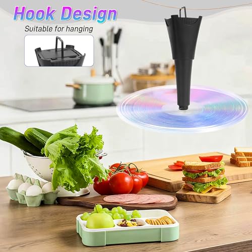 6 Pack Portable Battery-Operated Food Fans with Holographic Blades for Picnic and Party