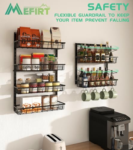 Heavy-Duty Metal Over The Door Pantry Organizer - 6 Tiers, Black