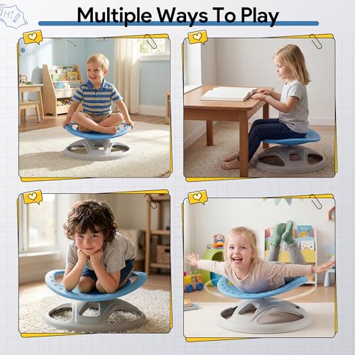 Brelley Blue Sensory Spinning Chair for Kids - Balance & Sensory Play Toy