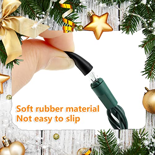 120 Pcs No Glow Caps for String Lights, Soft Rubber Christmas Blackout Light Cap Covers for 5mm Diameter Christmas LED String Lights to Hide The Extra Lights Not Needed£¨120 PCS£©