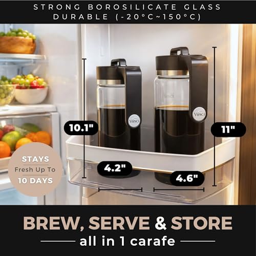 VINCI Express 1.4L Electric Cold Brew Coffee Maker - Fast 10-Minute Brewer