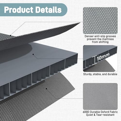 King-Size Bunkie Board 76x80 Inch Anti-Slip Bed Support Panel Breathable Moisture-Resistant Noise-Reducing Foundation - Variation of THIS listing