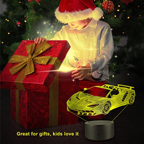 FlyonSea Race Car Gifts,Car Lamp Party Supplies 7 Color Changing Nightlight with Touch and Remote Control£¨Timer,Cars Light Birthday Christmas Gift