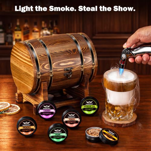 Charred Whiskey Smoker Kit with Barrel - Old Fashioned Smoke Set
