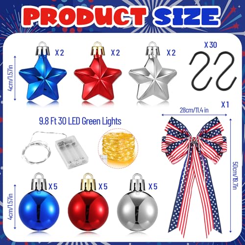 Vicenpal 16-Piece 250th Anniversary Christmas Lighted Pop-Up Tree Decorations