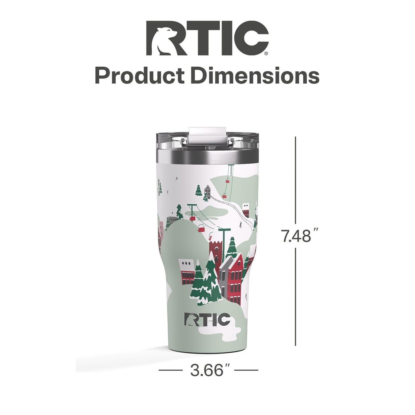 RTIC 30oz Essential Tumbler with Lid, Ceramic Lined, Insulated, Stainless Steel, Metal, Double Wall Vacuum-Insulation, Travel Cup for Iced Coffee, Tea, Hot and Cold Drink, Sunlight Glitter