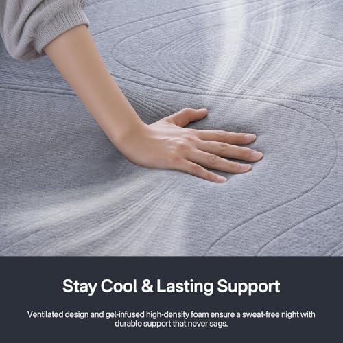 Queen Size 3-Inch Cooling Memory Foam Mattress Topper with Non-Slip Straps - Targeted Back Pain Relief