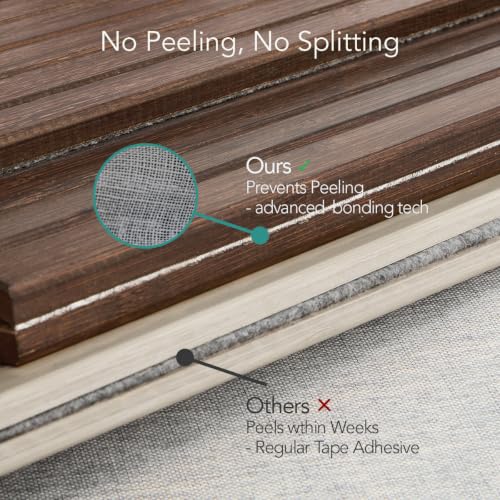 Walnut Couch Arm Tray with Spacious Storage Box and Non-Slip Felt Base