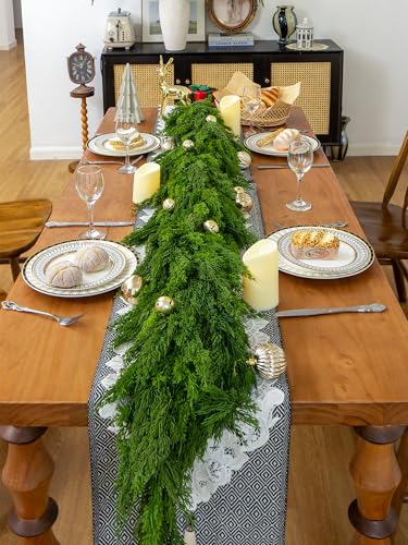 5FT Artificial Cypress Garland Christmas Decor – Green Moon