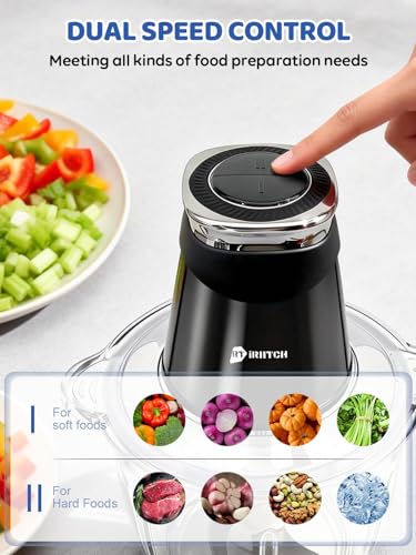 500W Electric Food Processor with Dual Bowls - Chopper & Grinder