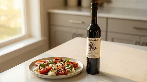 Blazing Bella Barrel Aged Balsamic Vinegar of Modena, Italy – Thick, Rich & Naturally Sweet – Premium Traditional Italian Balsamic for Everyday Use – 16.9 fl oz (500ml)