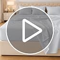 White 108x108 Inch Egyptian Cotton Alaskan King Sheet Set - Deep Pocket 18" - Ultra Soft Hotel Quality Bedding - Variation 01