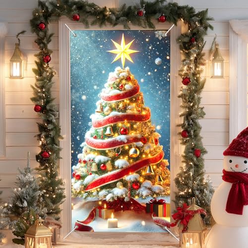 IVN Star Tree Christmas Door Banner 71 x 35 in — Star Tree variation