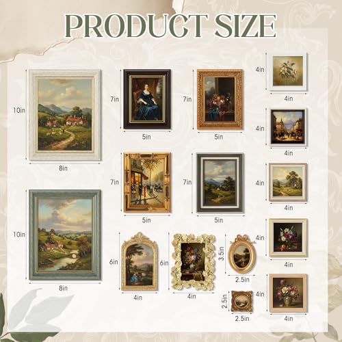 Kathfly 15 Pack Vintage Picture Frames for Wall, Tabletop Display