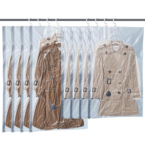 Vacbird Hanging Vacuum Storage Bags for Coats Closet 8 Combo