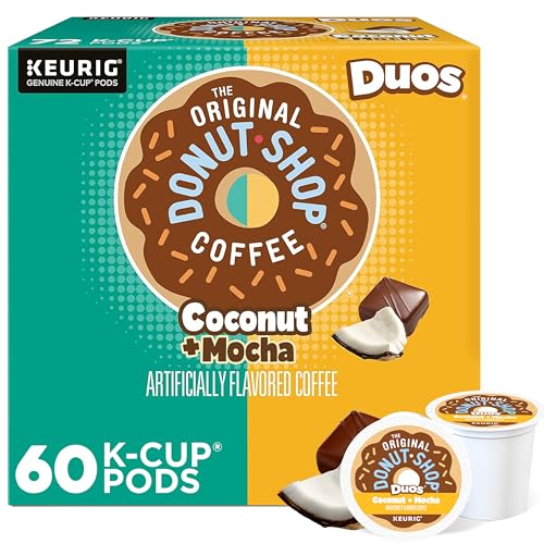 The Original Donut Shop Coconut + Mocha Coffee Pods, Medium Roast, Pack of 60 - Keurig Compatible