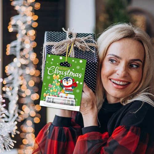 Christmas Money Holder Cards 8 Pack, Christmas Money Holder Ornaments for Gifting Cash, Holiday Gifting Cash Cards for Kids, Funny Merry Xmas Cash Gift Ideas, Christmas Tree Hanging Ornaments Decor