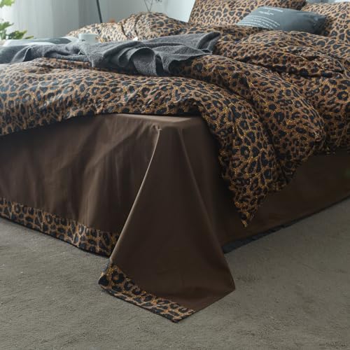LifeTB Queen Leopard Comforter Set 3P Fluffy Microfiber Bedding Animal Print Variation 1#