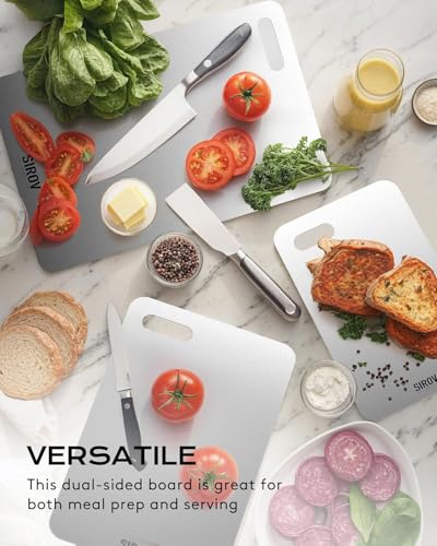 Sirov 3-Piece Titanium Cutting Board Set - 8”, 11.6”, 15” Non-Toxic, Dishwasher Safe Kitchen Chopping Boards
