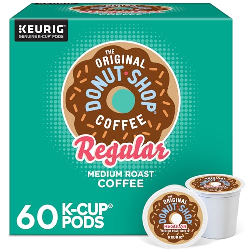 The Original Donut Shop Regular Coffee K-Cup Pods - Unflavored, 10 Count Pack of 6