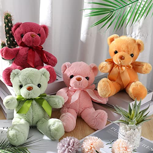 Jerify 16-Pack 12-Inch Plush Bear Stuffed Animals - Cute Cuddly Gift Set