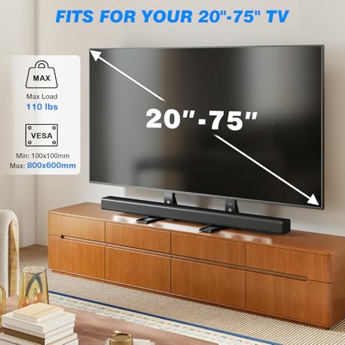 Rfiver Universal TV Stand Mount for 20-75 Inch Flat & Curved TVs, VESA Up to 800x600