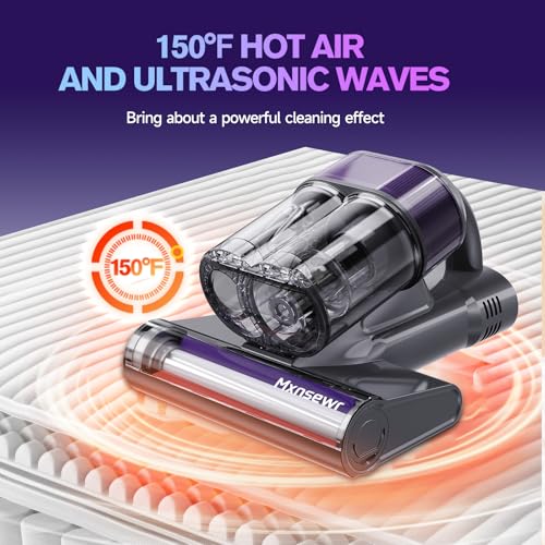 Gray Mattress Vacuum Cleaner with UV-C Light & 18KPa Suction - Deep Fabric Cleaning