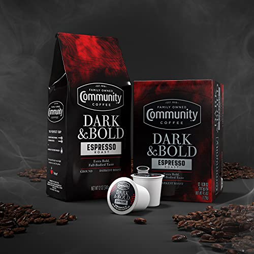 Dark & Bold Espresso Roast Coffee Pods - 12 Count Pack of 6, Compatible with Keurig 2.0