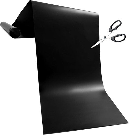 Buself Large Roll-Up Oven Liners - 17” x 75” Non-Stick, Reusable Heavy-Duty Mats | BPA & PFOA Free (Black)