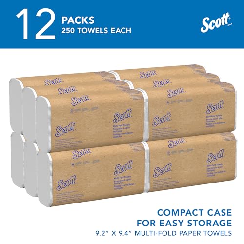 Scott Professional Multifold Paper Towels Bulk Pack of 12 (250 Sheets Each)
