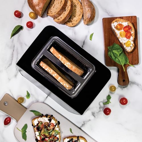 Stainless Steel 2 Slice Touch Screen Toaster - 8 Bread Types, 7 Browning Modes, Automatic Lowering