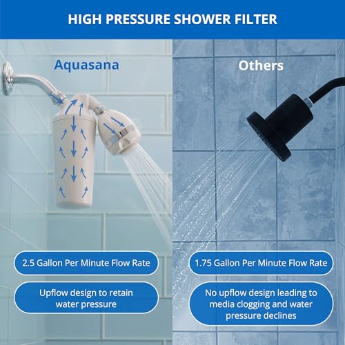 Shower Head Filter - Max Flow / 2.5 GPM - Reduces 90% Chlorine - AQ-4100 with Shower Head - Aquasana