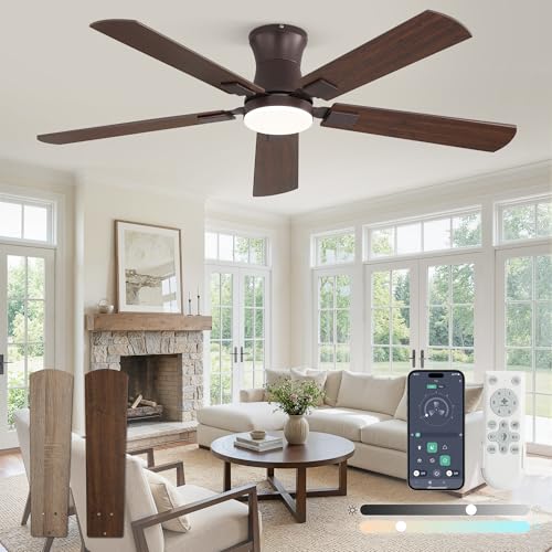 Fanbulous Oil Bronze 52 Inch Ceiling Fan with Light, Remote & App Control