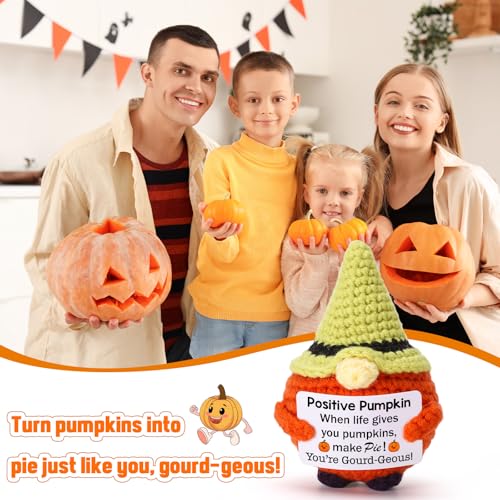 Halloween Basket Stuffers for Women - Cute Inspirational Thanksgiving Pumpkins Decor Fall Gnome for Autumn Harvest Decorations Birthday, Emotional Cheer Support for Men Kids Teens Friends