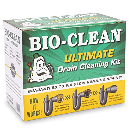 Drain Cleaning Kit for Septic Tanks Grease Traps & Drains - All Natural Enzymes